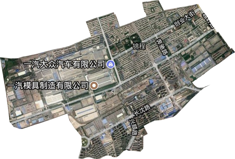 锦程街道卫星图
