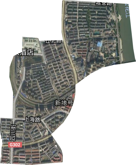 新地号街道卫星图