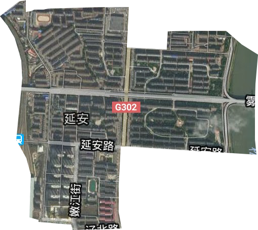 延安街道卫星图