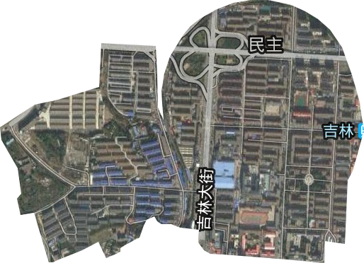 民主街道卫星图