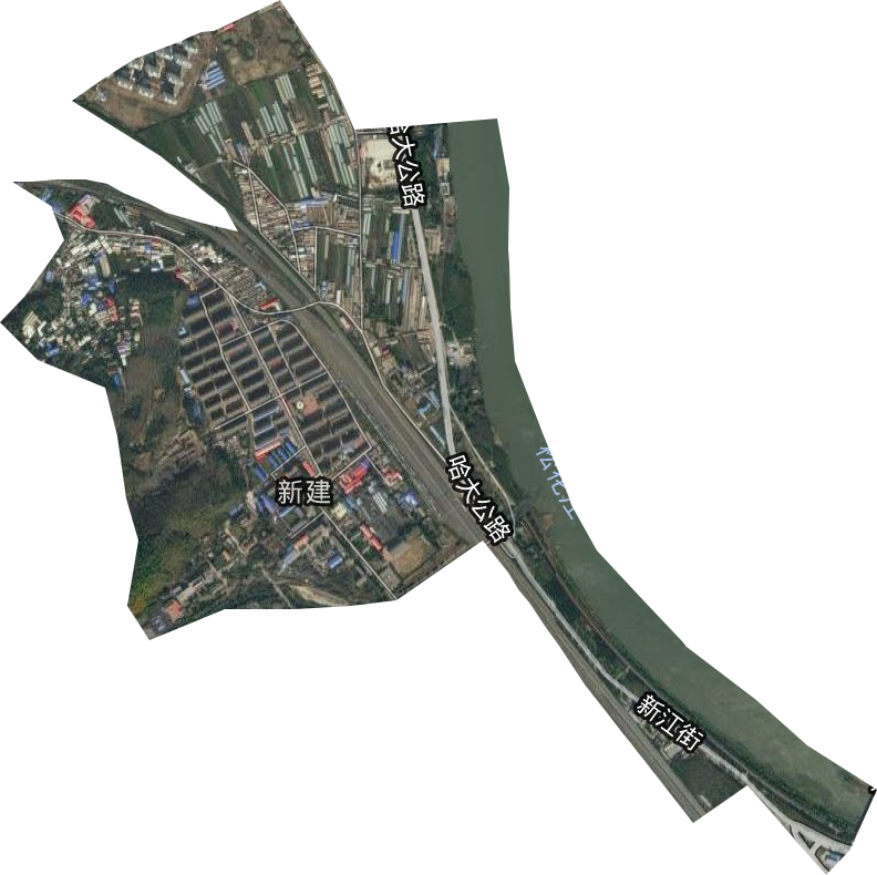 新建街道卫星图