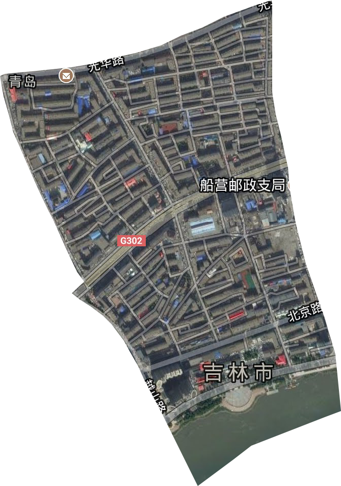 青岛街道卫星图