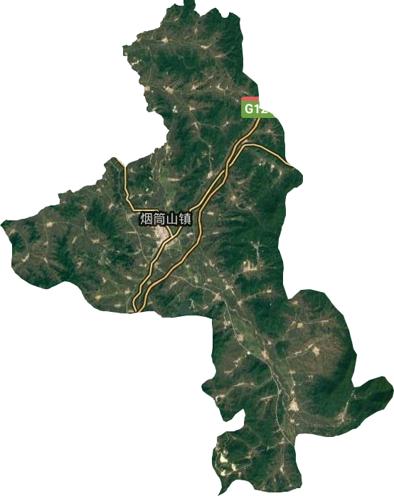 烟筒山镇卫星图