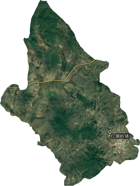 红旗岭镇卫星图