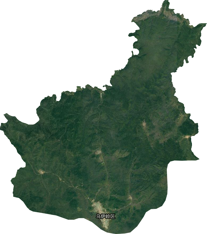 乌伊岭区卫星图