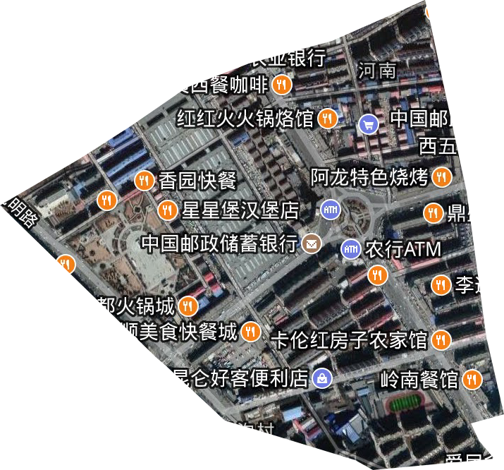 河南街道卫星图