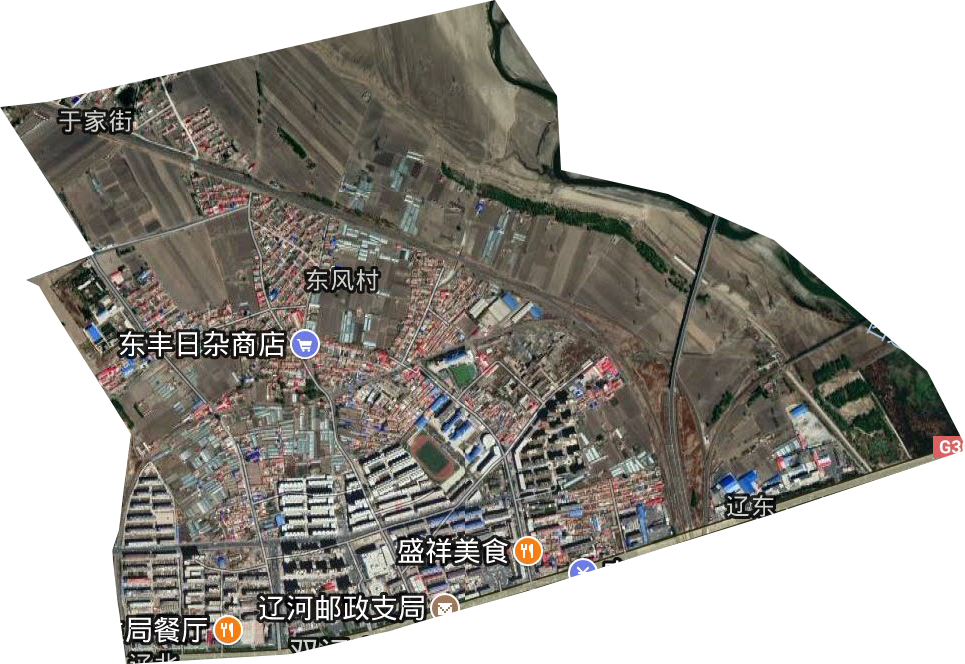 辽北街道卫星图