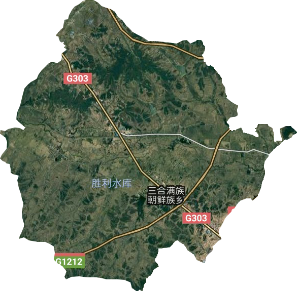 三合满族朝鲜族乡卫星图