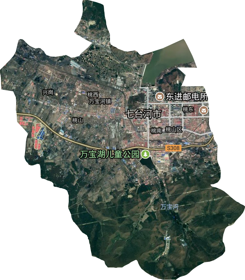 桃山区卫星图