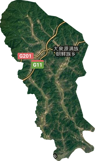 大泉源满族朝鲜族乡卫星图