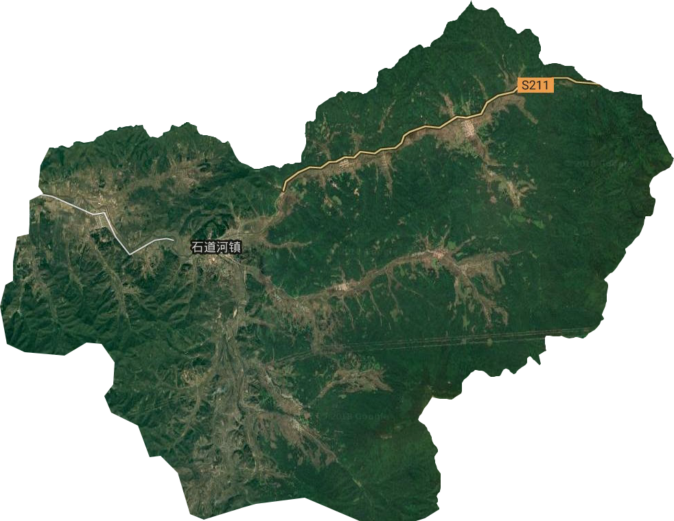 石道河镇卫星图