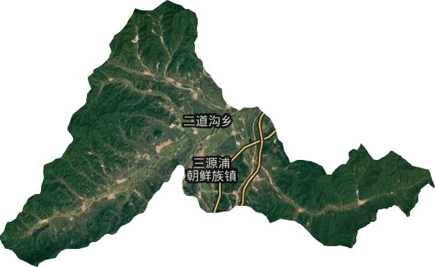 三源浦朝鲜族镇卫星图