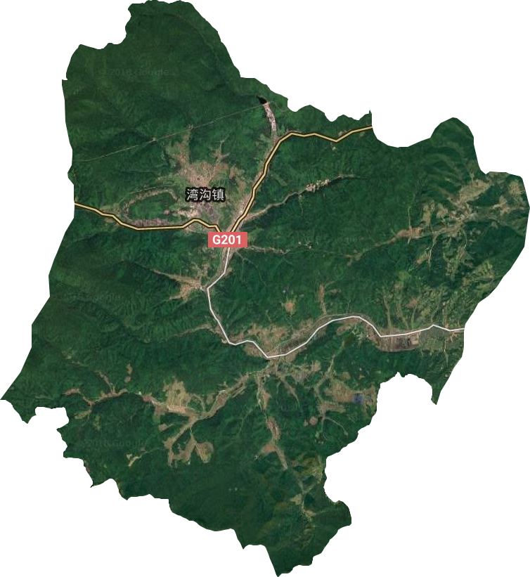 湾沟镇卫星图
