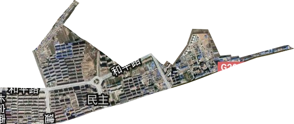 民主街道卫星图