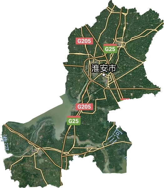 淮安市卫星图