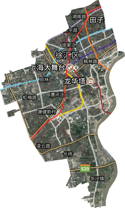 徐汇区卫星图