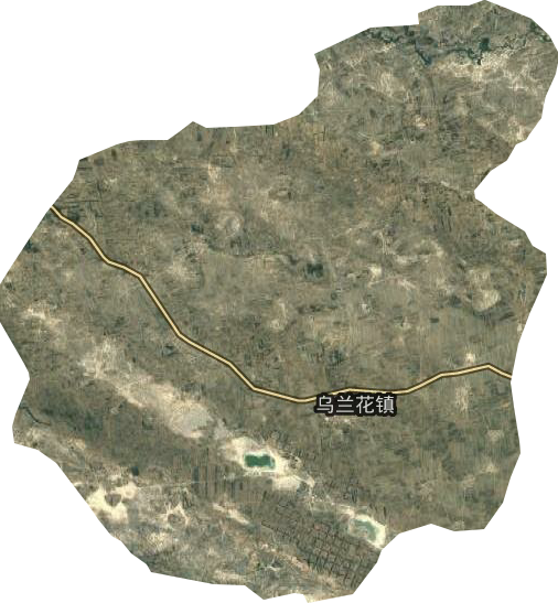 乌兰花镇卫星图
