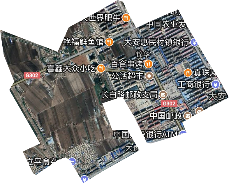 锦华街道卫星图