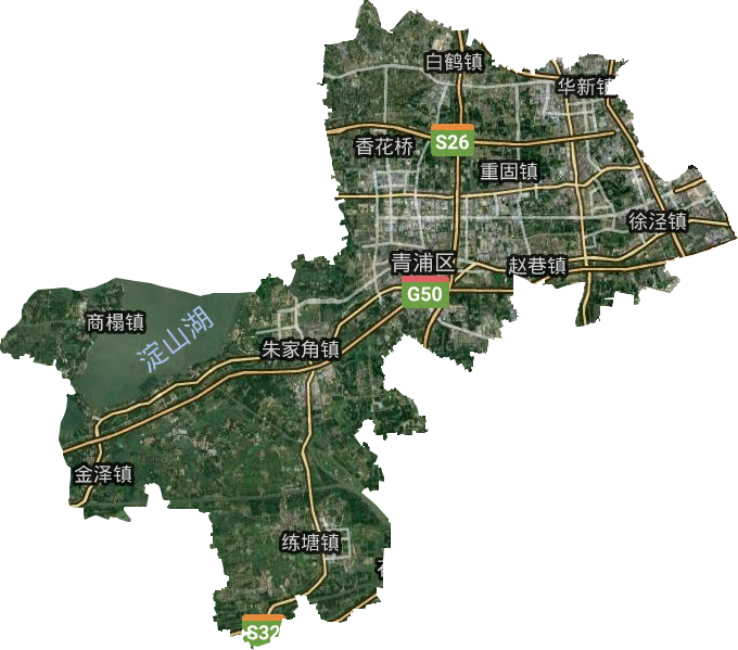 青浦区卫星图