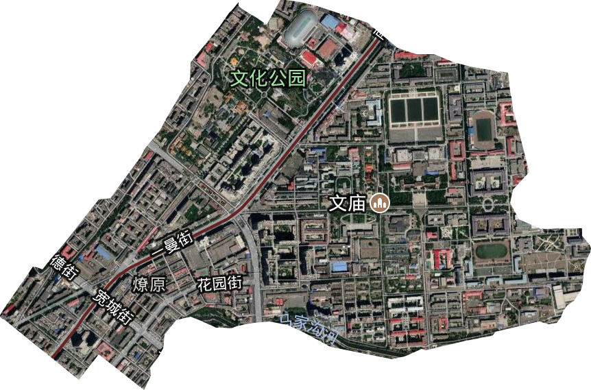 燎原街道卫星图