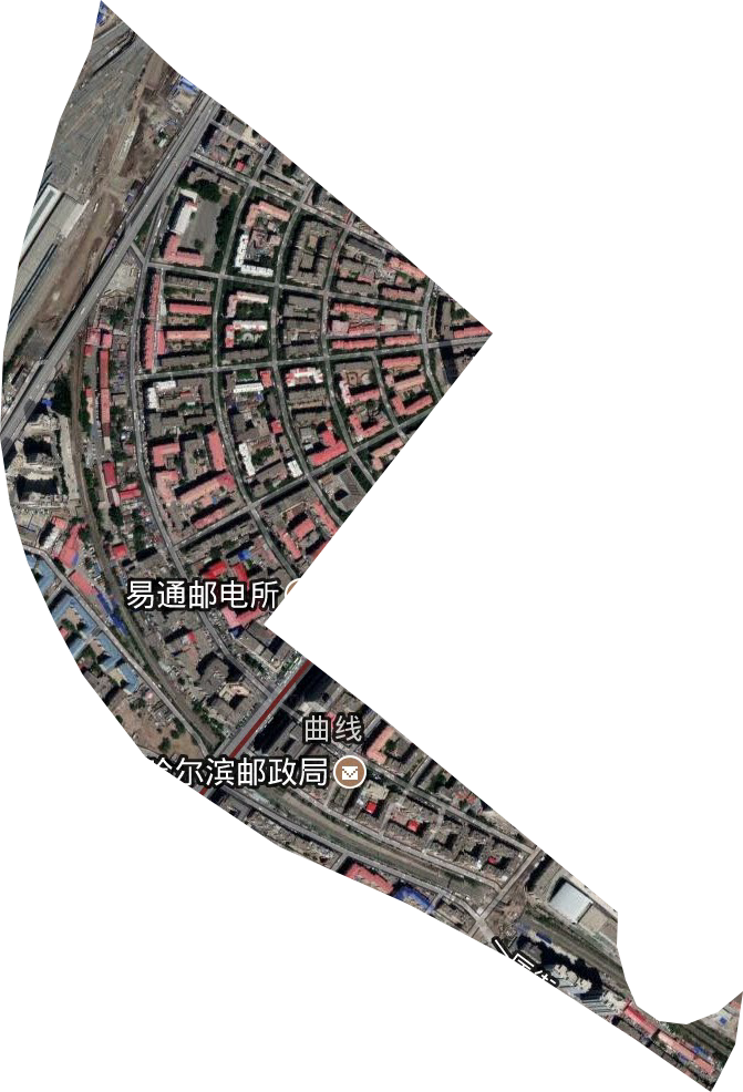 曲线街道卫星图