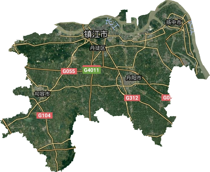 镇江市卫星图