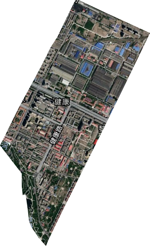 健康路街道卫星图