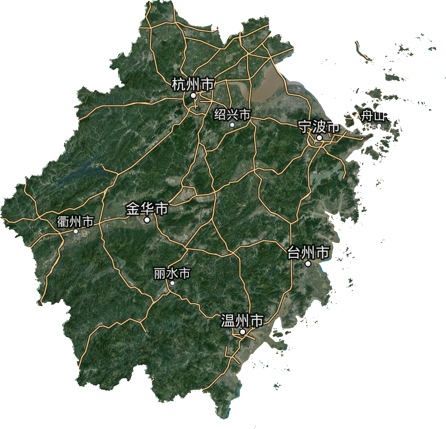 浙江省卫星图