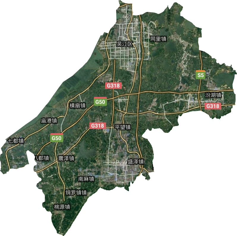 吴江区卫星图