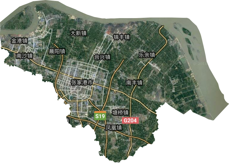 张家港市卫星图