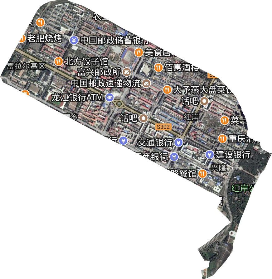红岸街道卫星图