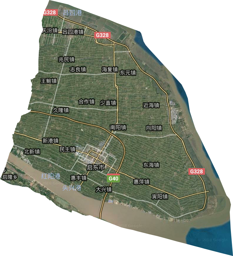 启东市卫星图