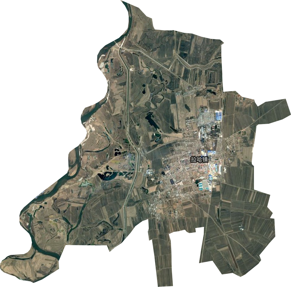 拉哈镇卫星图