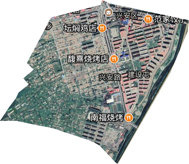 兴安路街道卫星图