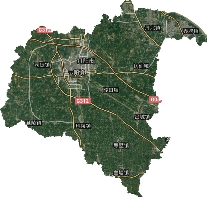 丹阳市卫星图