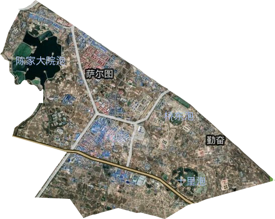 萨尔图街道卫星图