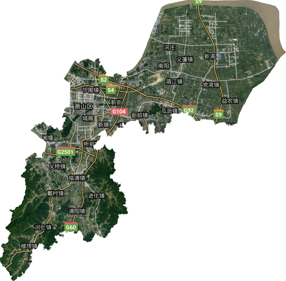萧山区卫星图