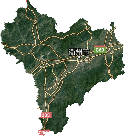 衢州市卫星图