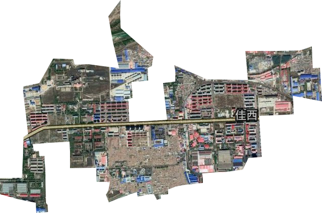 佳西街道卫星图