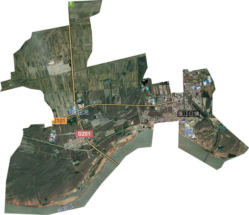 莲江口镇卫星图