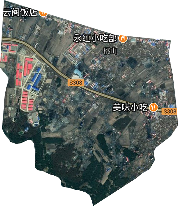 桃山街道卫星图