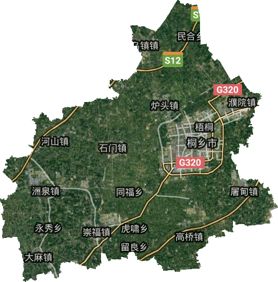 桐乡市卫星图