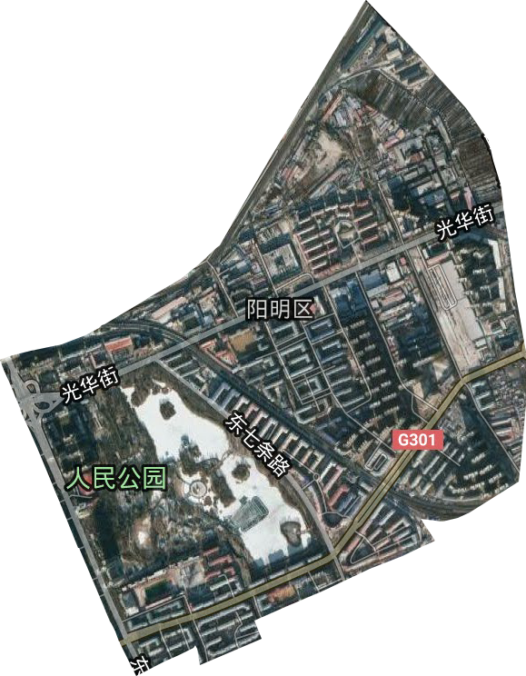 阳明街道卫星图