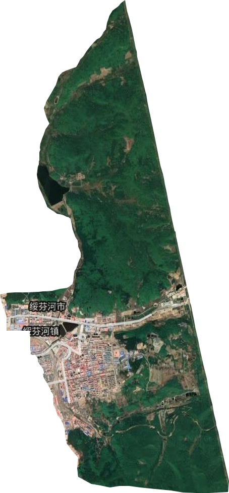 绥芬河镇卫星图
