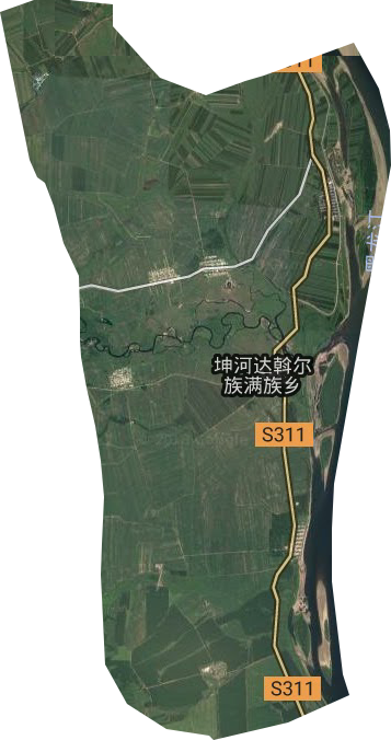 坤河乡卫星图