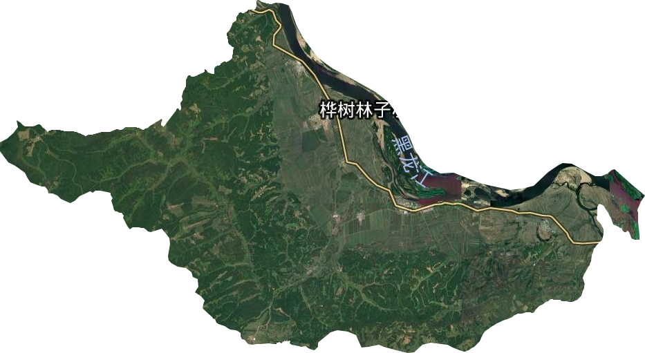 沿江满族乡卫星图