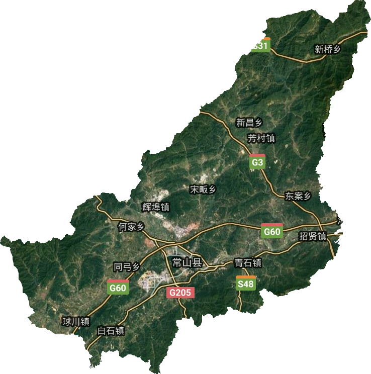 常山县卫星图