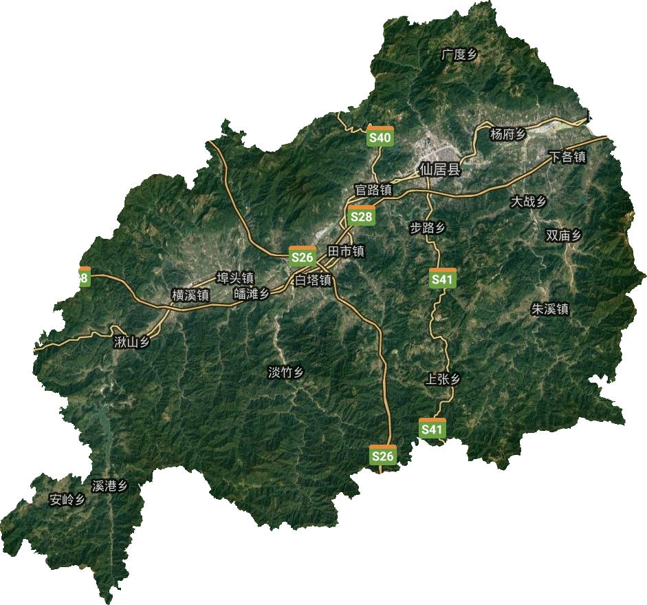 仙居县卫星图