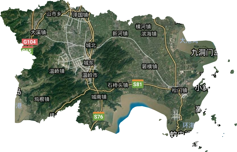 温岭市卫星图