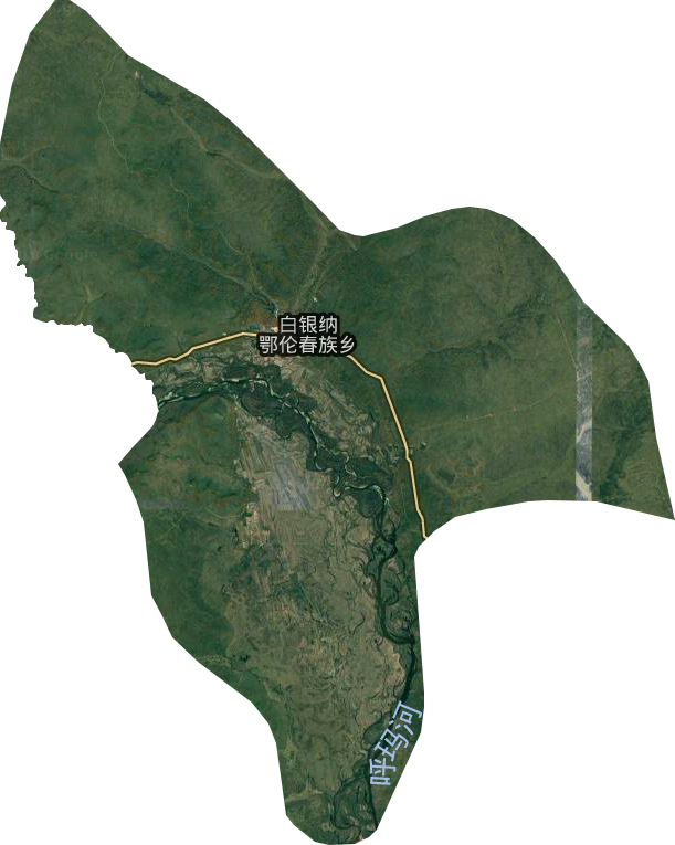 白银纳鄂伦春族民族乡卫星图